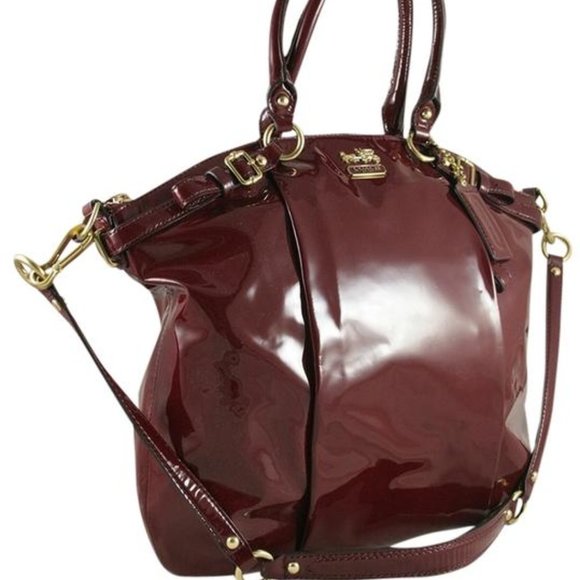 Coach Handbags - Coach Madison Lindsey Satchel Patent Leather